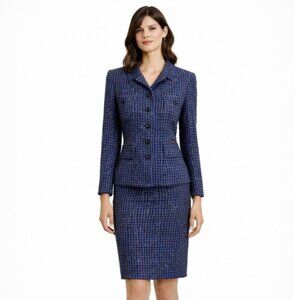 Carlisle Vintage Tweed Two Piece Skirt Suit Set